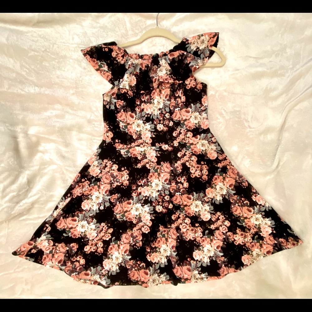 Urban Rose Black Floral Mini Dress